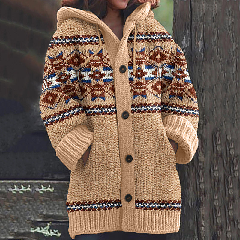 Vintage Southwest Totem Knitted Warm Sweater elevenforest