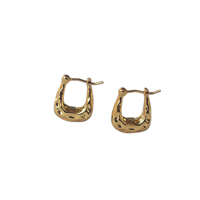 Vintage Handmade Gold Earring