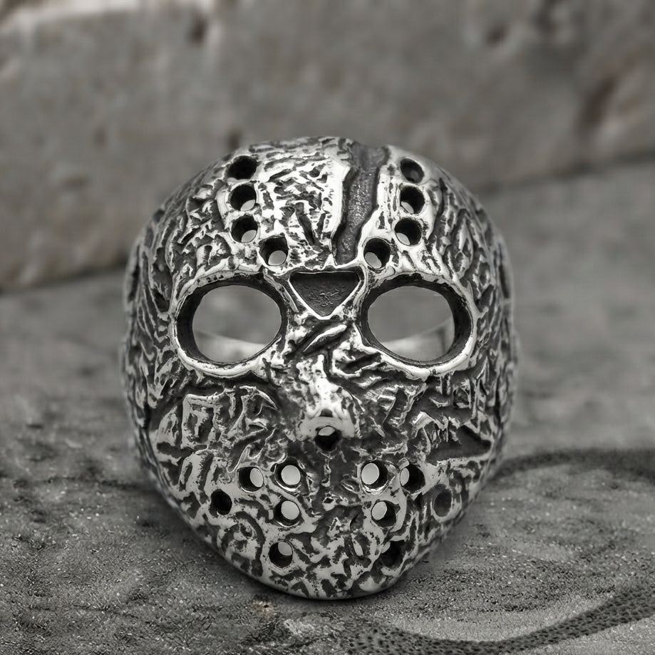 Gothic Jason Voorhees Mask Ring