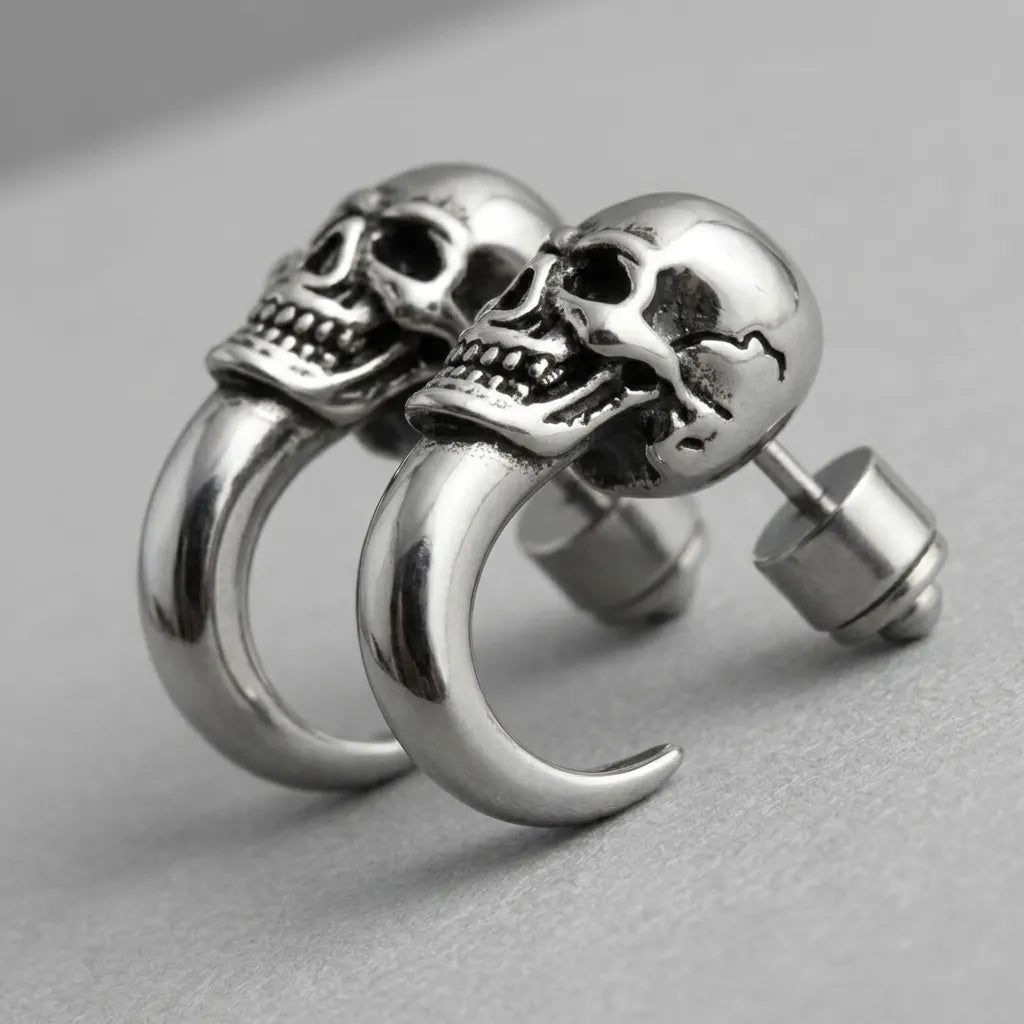 Rebel Halo Skull Earrings