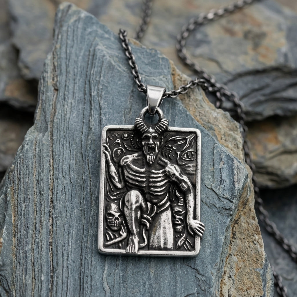 Devil Tarot Card Necklace