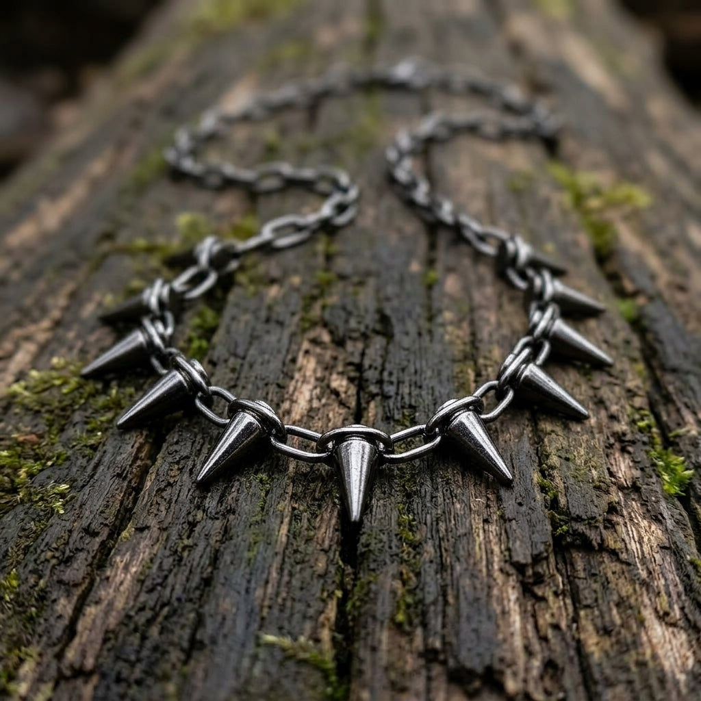 Multi-Spike Choker Necklace