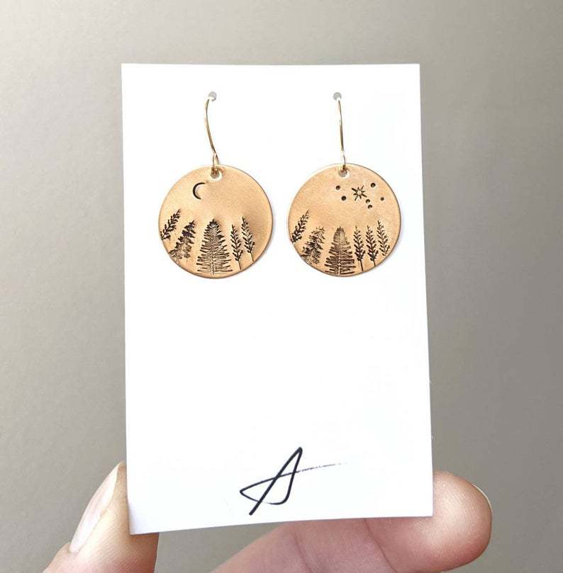 Vintage Handmade Gold Earring