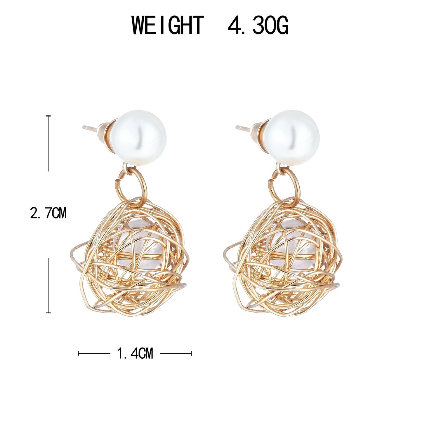 Delicate Artisan Pearl Earring