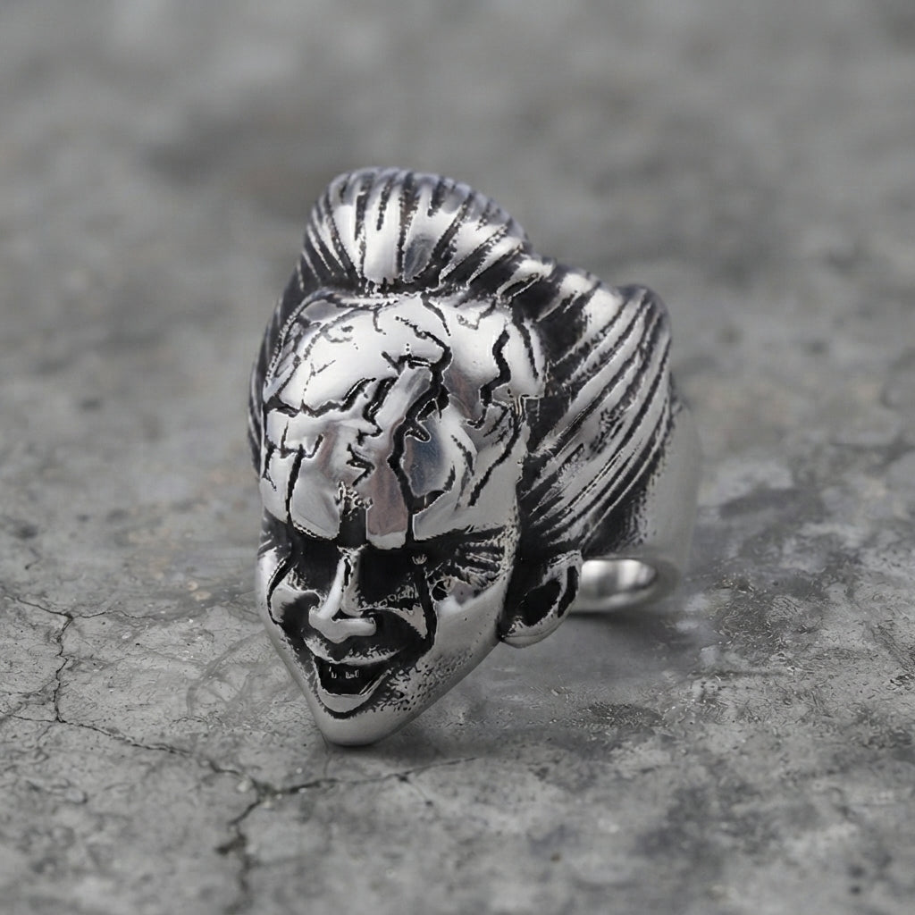 Gothic Clown Skull Ring