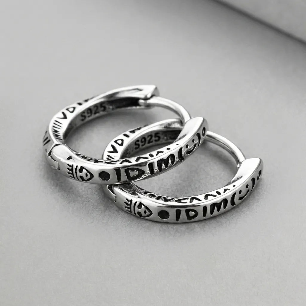Ancient Script Earrings