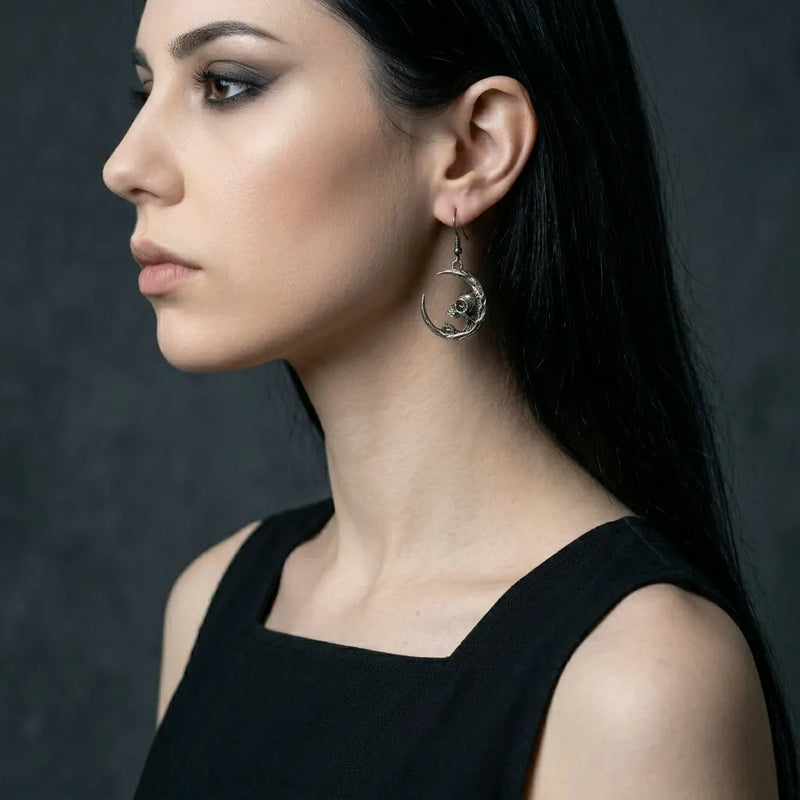 Lunar Skull Earrings