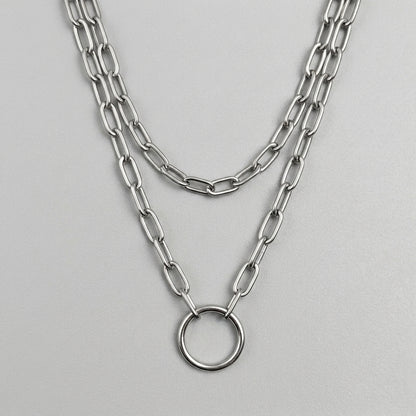 Void Loop Layered Chain Necklace