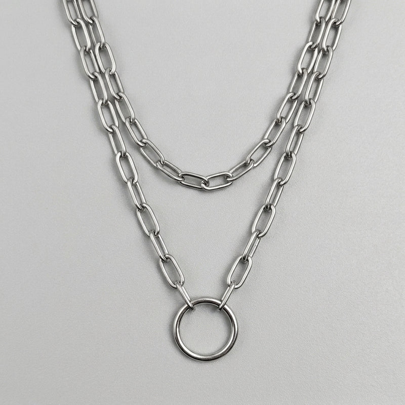 Void Loop Layered Chain Necklace