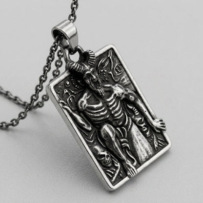 Devil Tarot Card Necklace