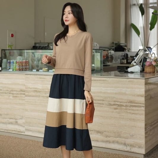 Laura® | Women's knitted sweater and skirt set