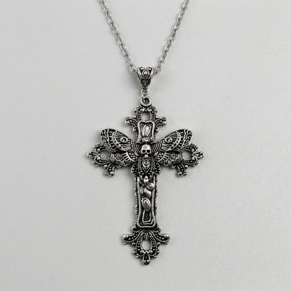 Death wing Cross Necklace