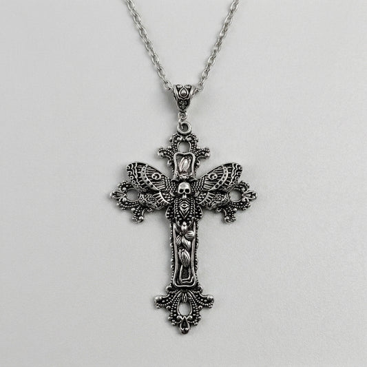 Death wing Cross Necklace