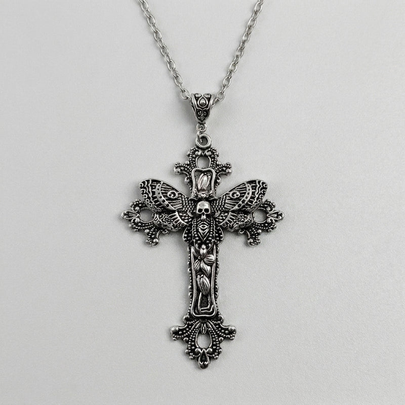 Death wing Cross Necklace
