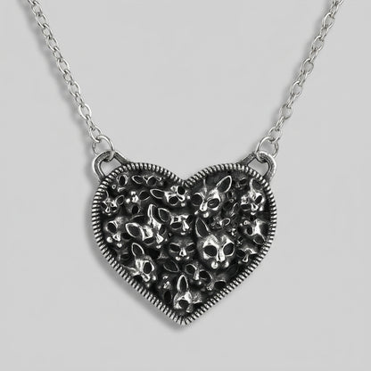 Nine Lives Heart Necklace