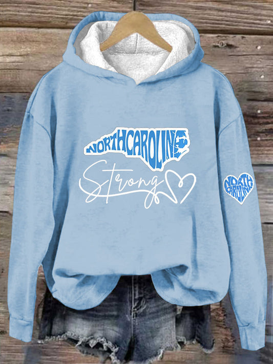 Comstylish Retro Appalachia Strong Hurricane Helene Print Hoodie