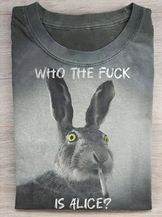Funny Who The Fuck Art Print Casaul Short Sleeve T-shirt artswardrobe
