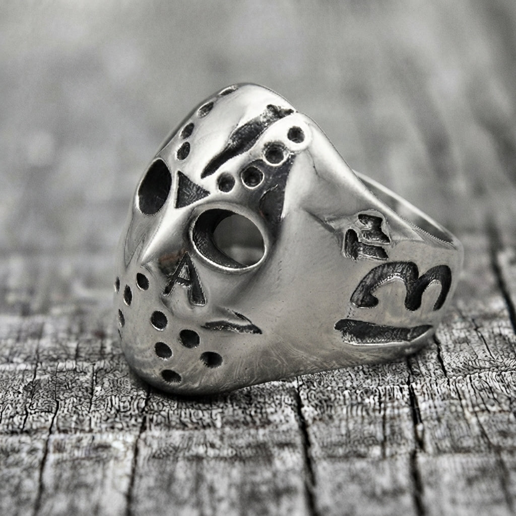 Hockey Mask Skull Ring