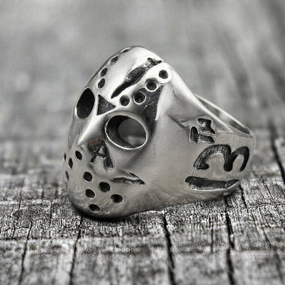Hockey Mask Skull Ring