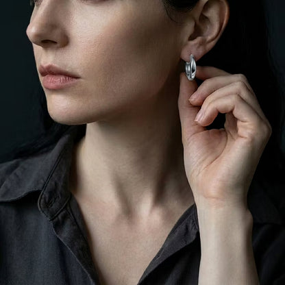 Polished Chunky Hoop Earrings