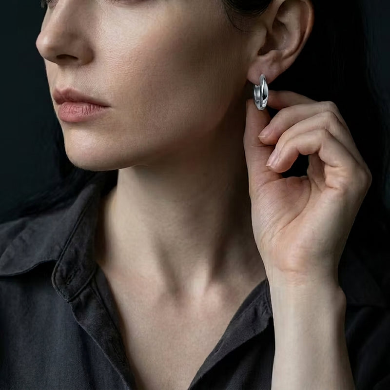 Polished Chunky Hoop Earrings