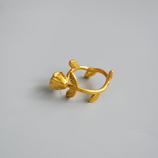 Delicate Artisan Gold Ring