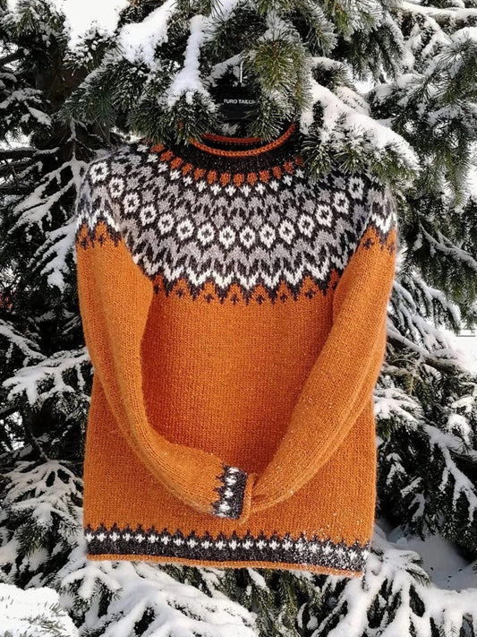 Retro Ethnic Style Fairman Island Knit Jacquard Sweater elevenforest
