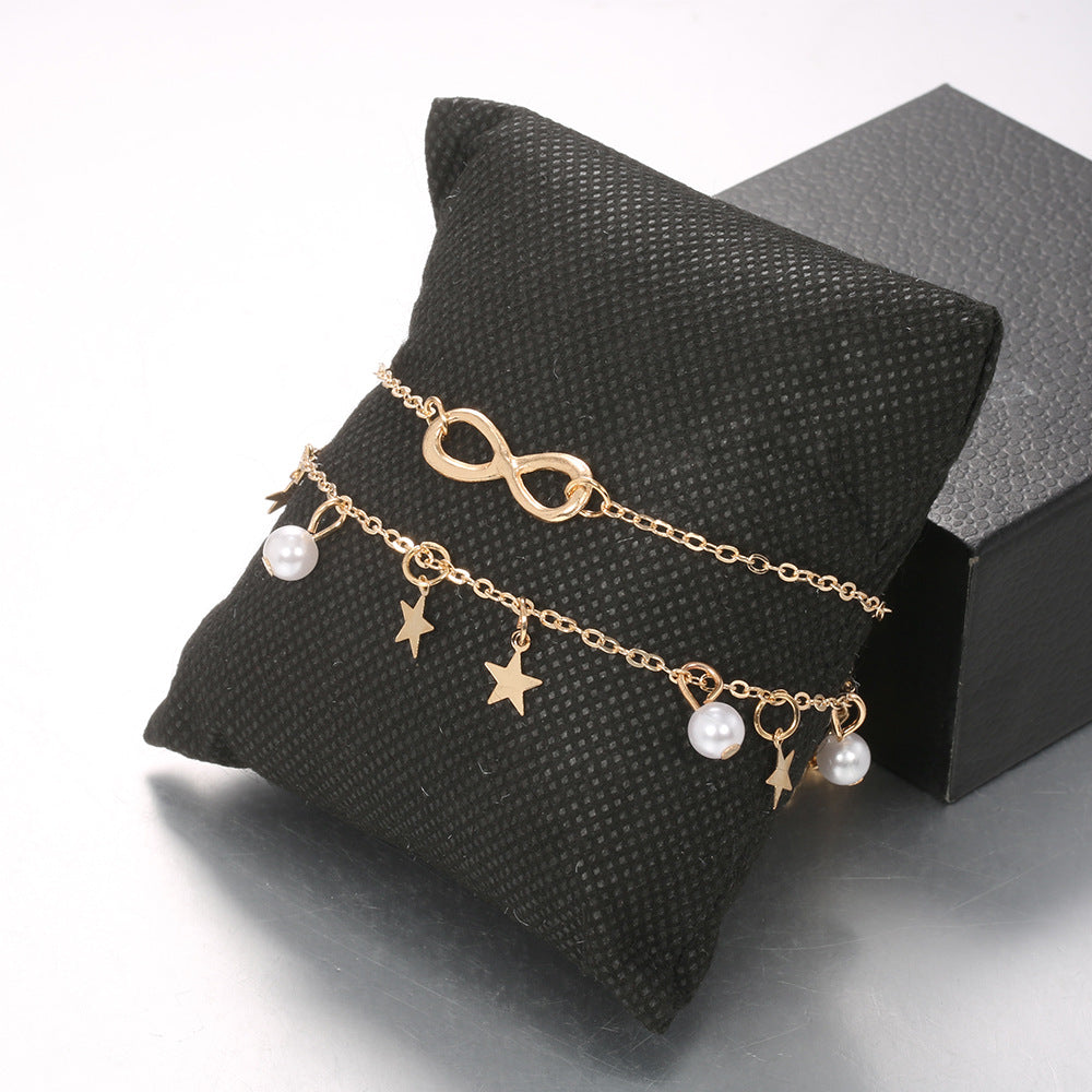 Delicate Artisan Pearl Anklet