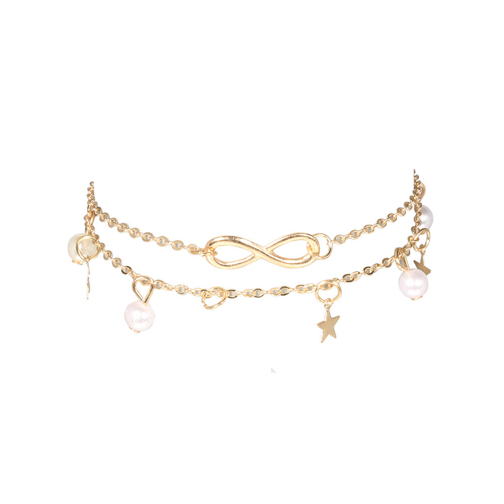 Delicate Artisan Pearl Anklet