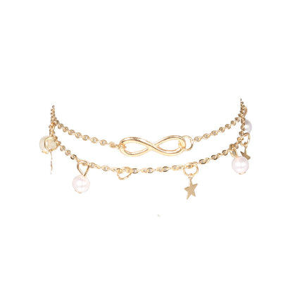 Delicate Artisan Pearl Anklet
