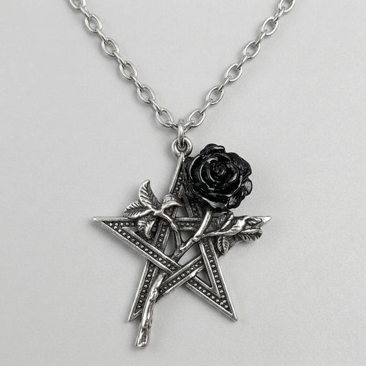 Dark Magic Rose Necklace