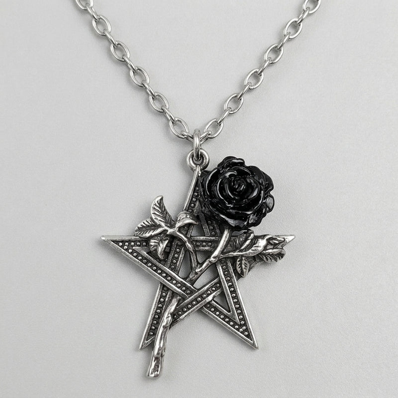 Dark Magic Rose Necklace