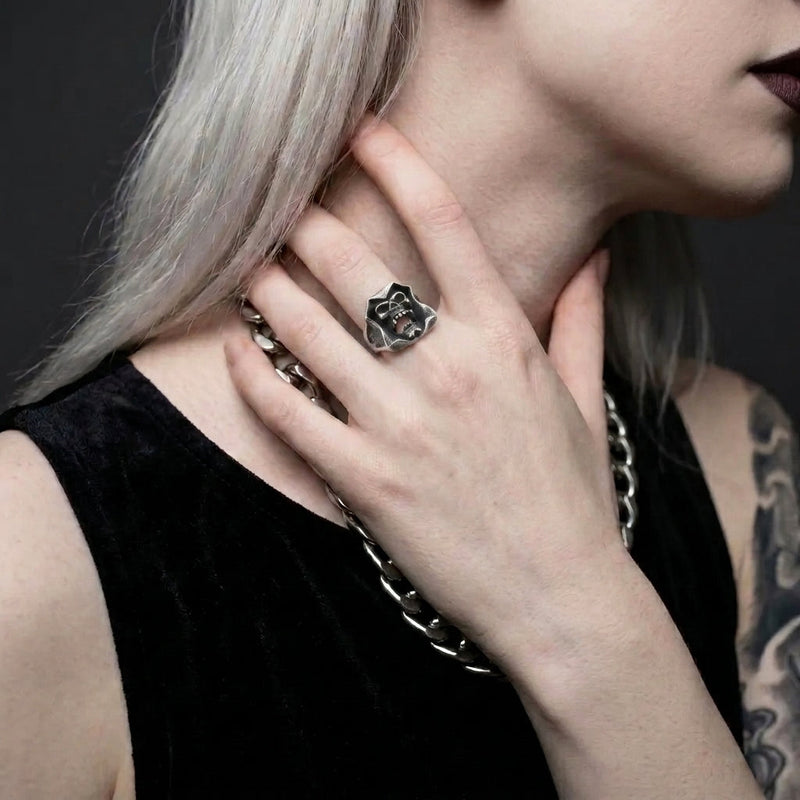 Screaming Skull Ring