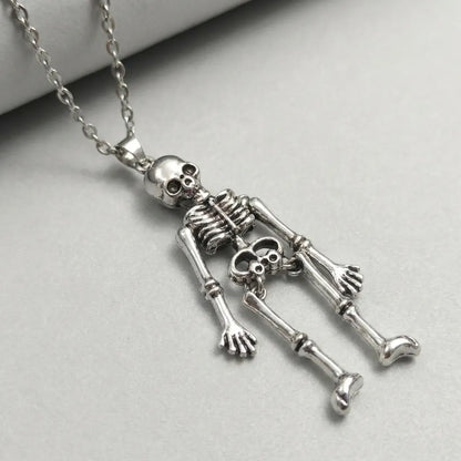 Articulated Skeleton Gothic Pendant Necklace