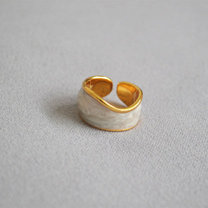 Delicate Artisan Pearl Ring