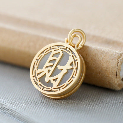 Delicate Artisan Gold Pendant