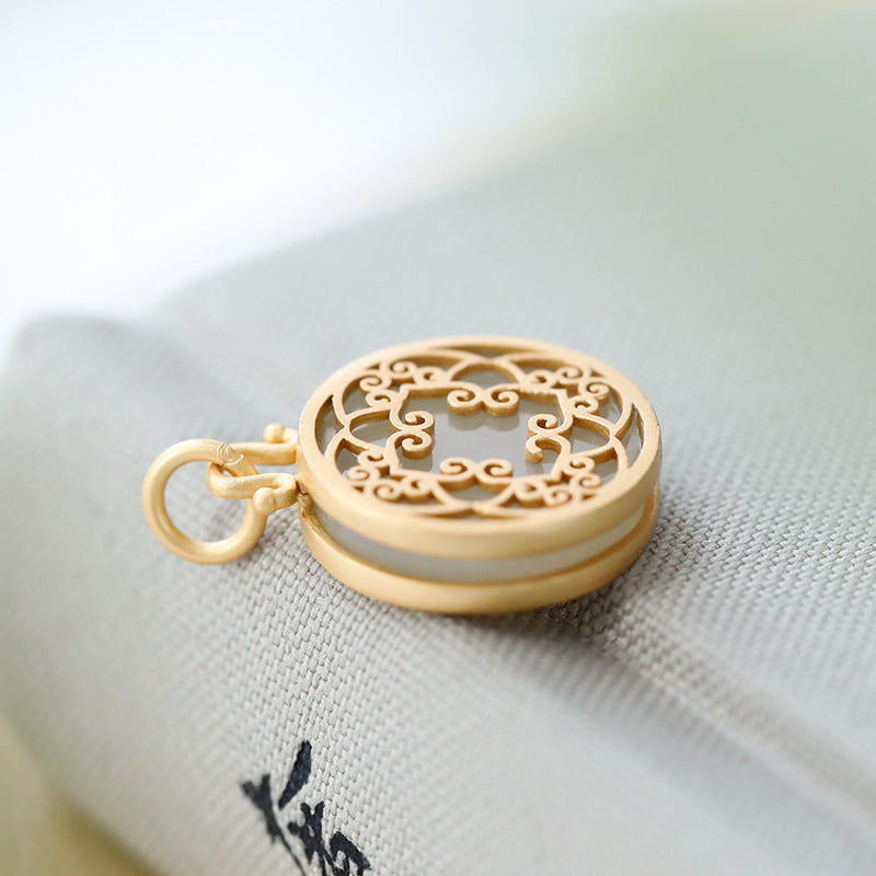 Delicate Artisan Gold Pendant