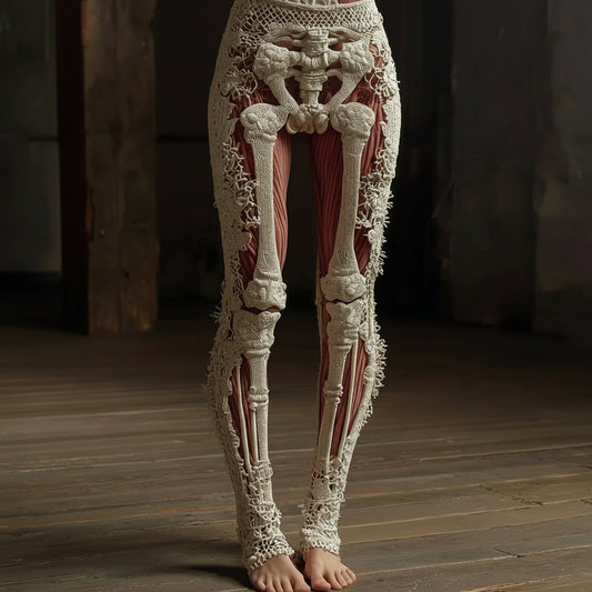 Comstylish Vintage Skull Comfort Knit Leggings