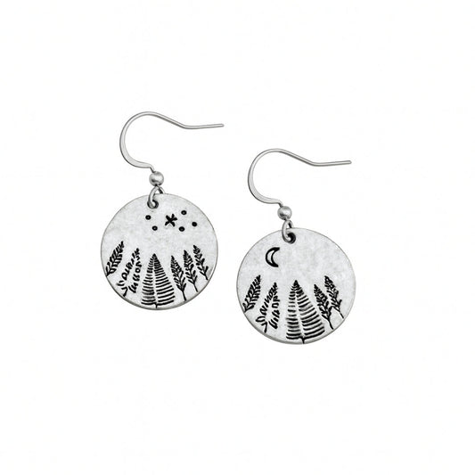 Forest Stamp Rounded Earrings
