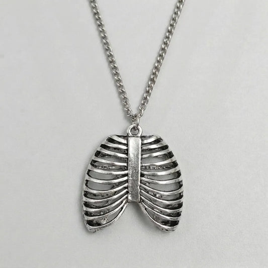 Skeletal Rib Cage Dark Necklace