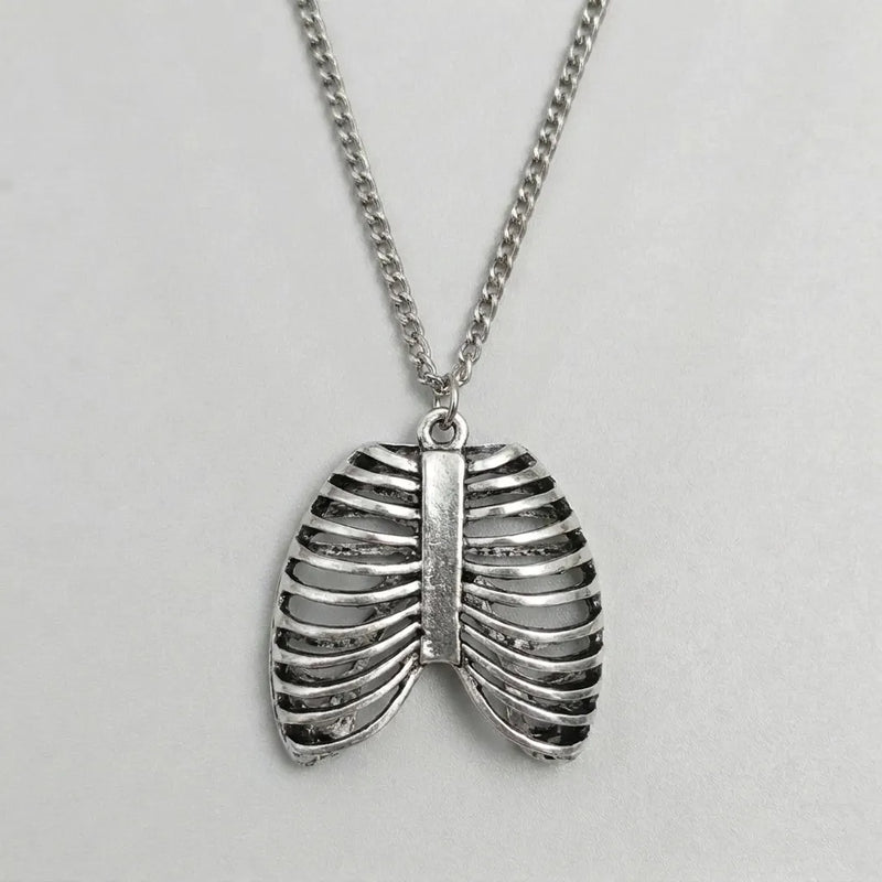 Skeletal Rib Cage Dark Necklace