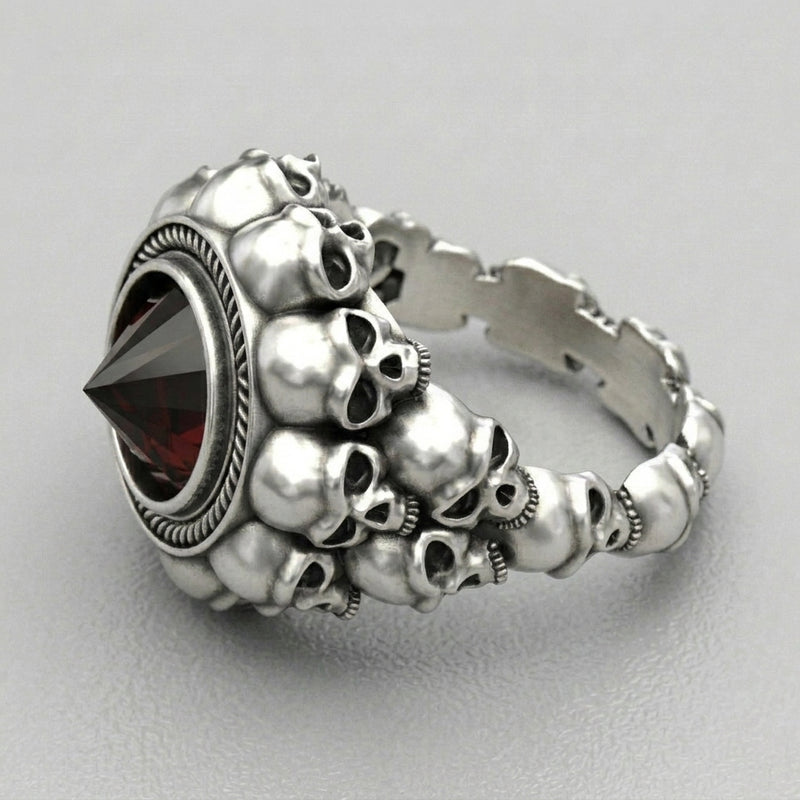 Crimson Throne Skull Ring