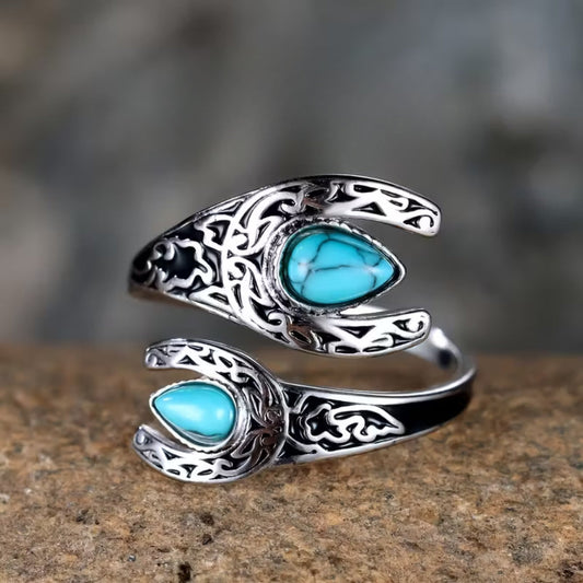 Turquoise Western Spoon Ring