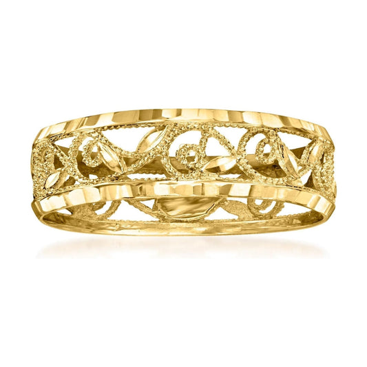 Filigree Leaf Ring