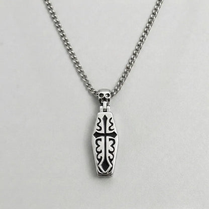 Cursed Casket Cross Dark Necklace