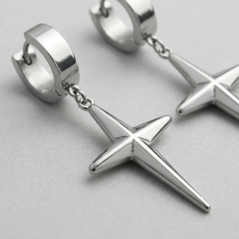 Razor Star Earrings