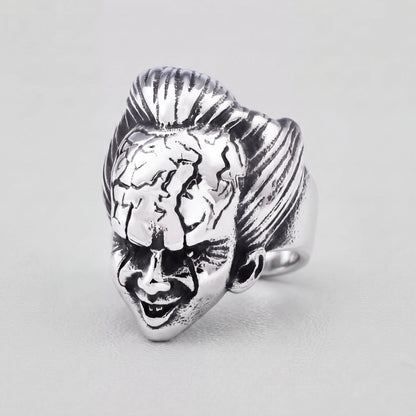 Gothic Clown Skull Ring