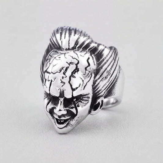 Gothic Clown Skull Ring