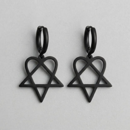 Heartagram Hoop Earrings