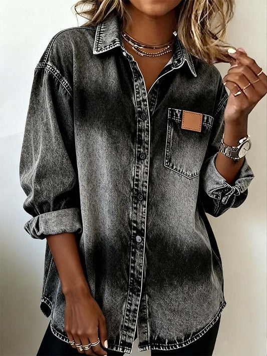 Women'S Casual Printed Long Sleeve Shirt 